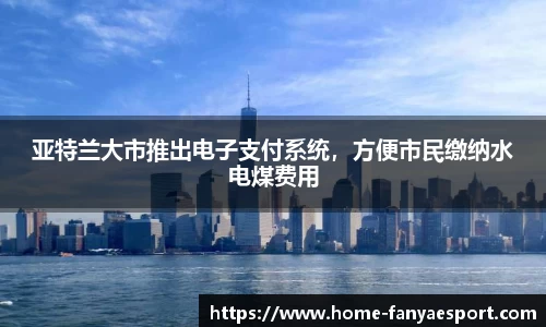 亚特兰大市推出电子支付系统，方便市民缴纳水电煤费用