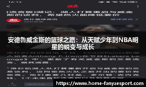 安德鲁威金斯的篮球之路：从天赋少年到NBA明星的蜕变与成长